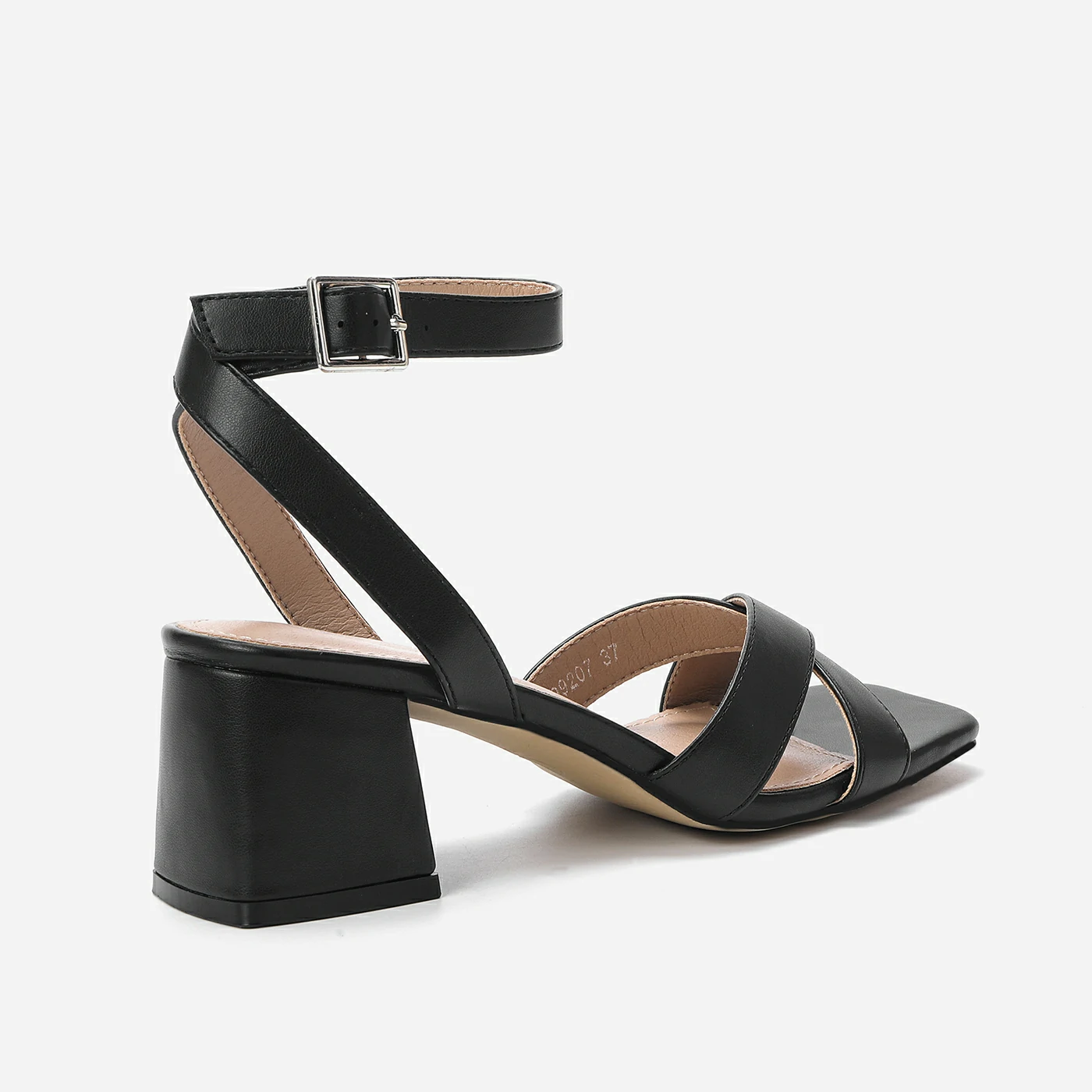 סנדל עקב שחור 37