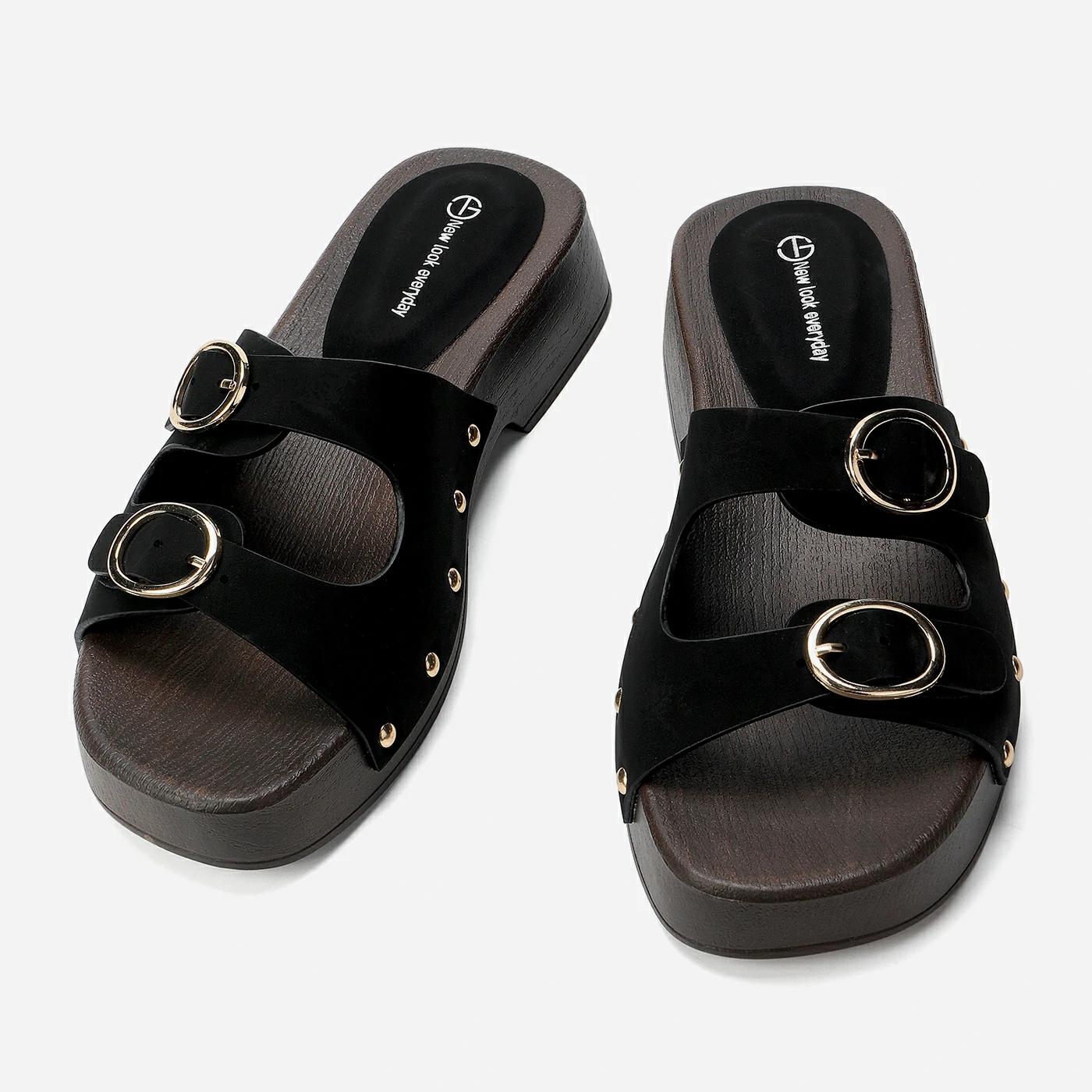 כפכף פלטפורמה שחור 40