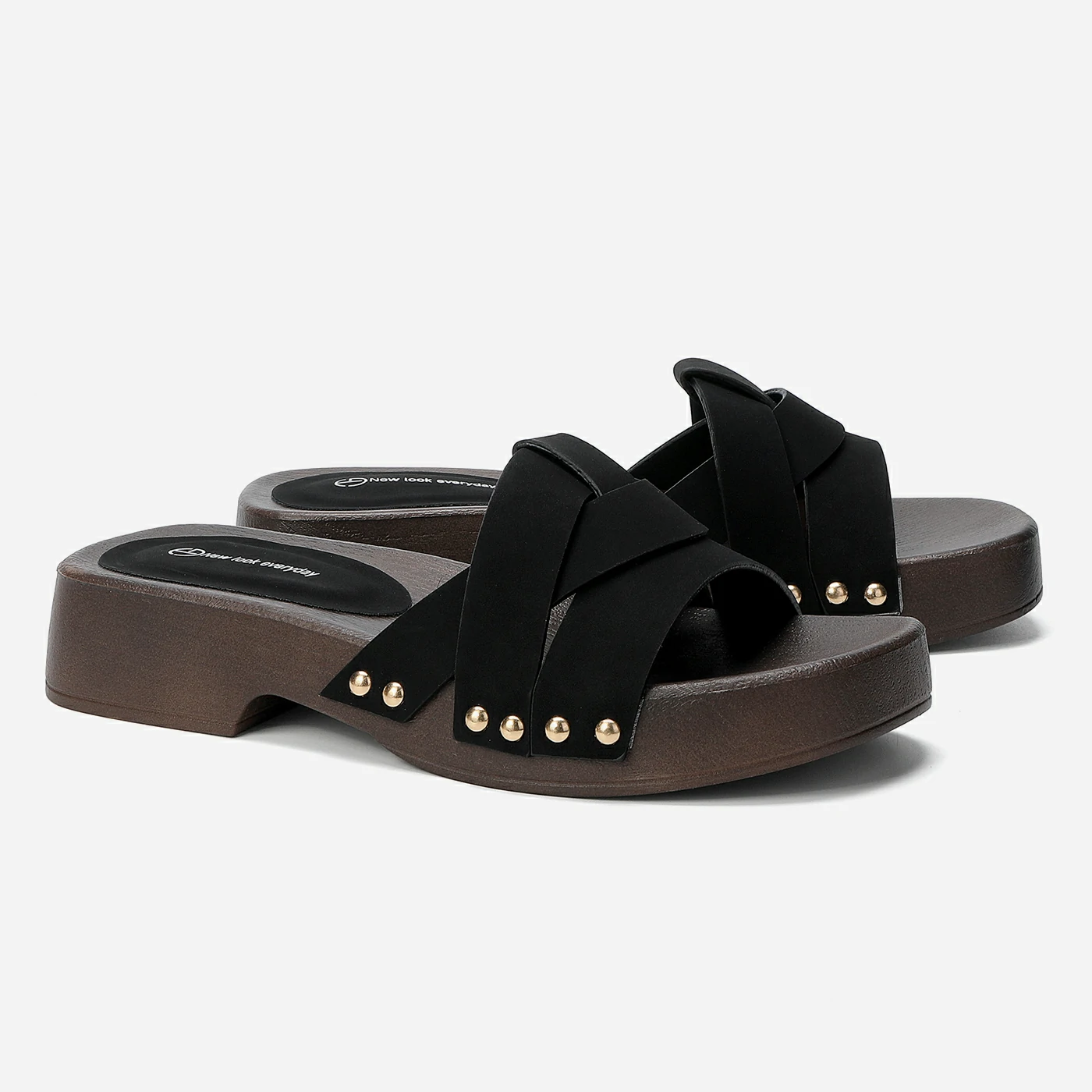 כפכף פלטפורמה שחור 37