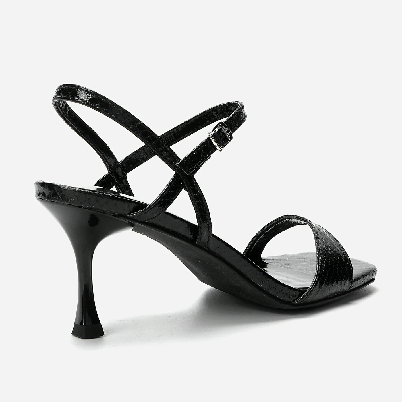 סנדל עקב שחור 38