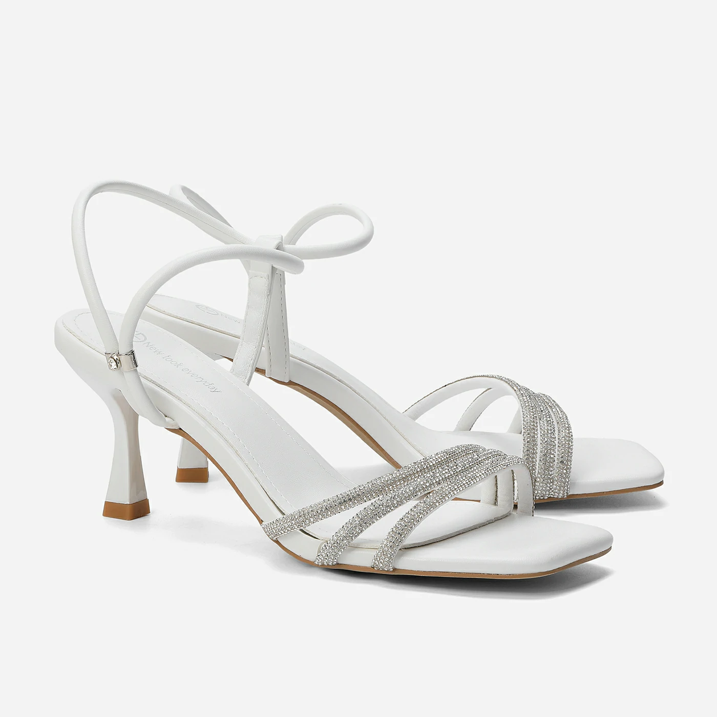 סנדל עקב לבן 41