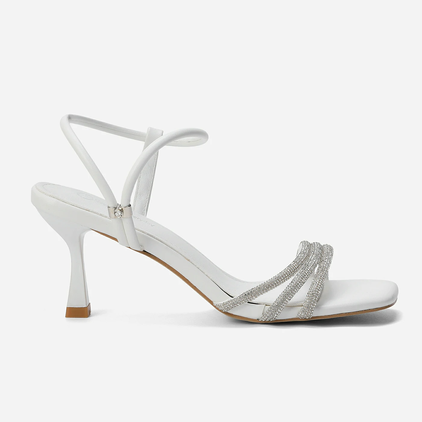 סנדל עקב לבן 41