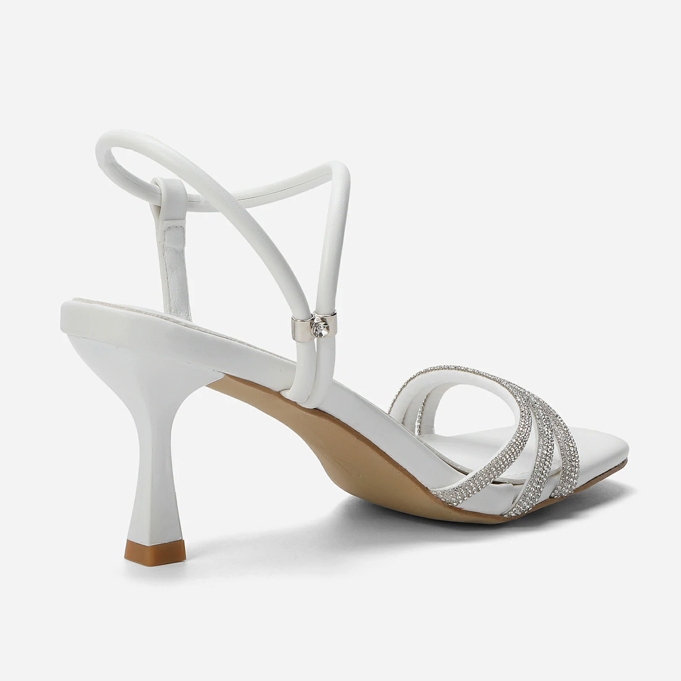 סנדל עקב לבן 41