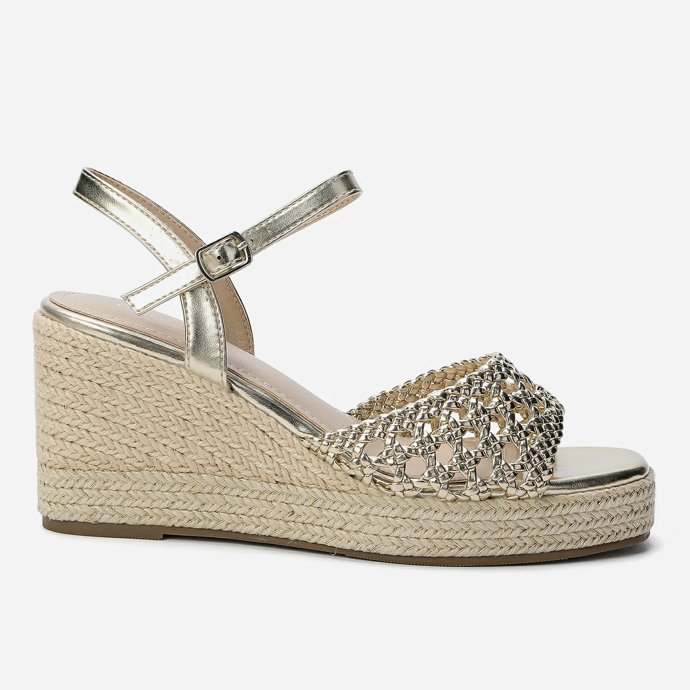 סנדל פלטפורמה זהב 38