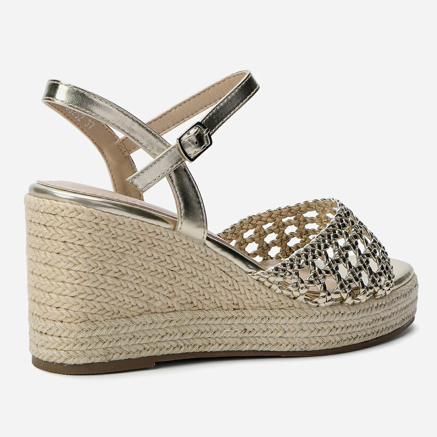 סנדל פלטפורמה זהב 38