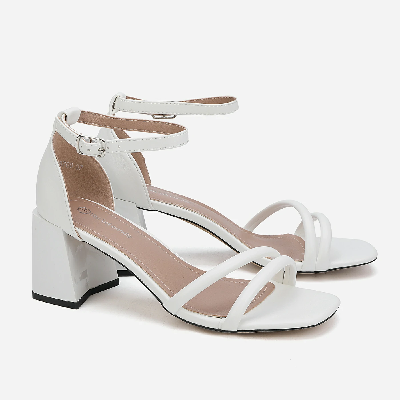 סנדל עקב לבן 37