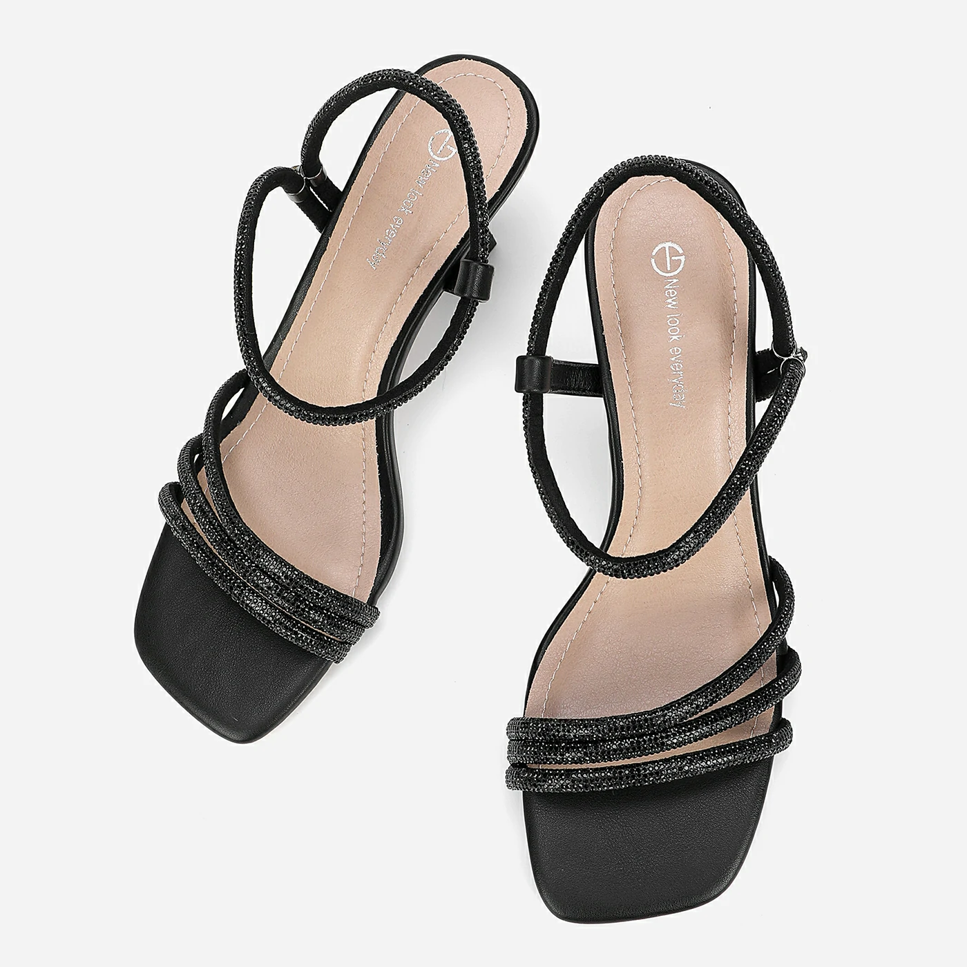 סנדל עקב שחור 36