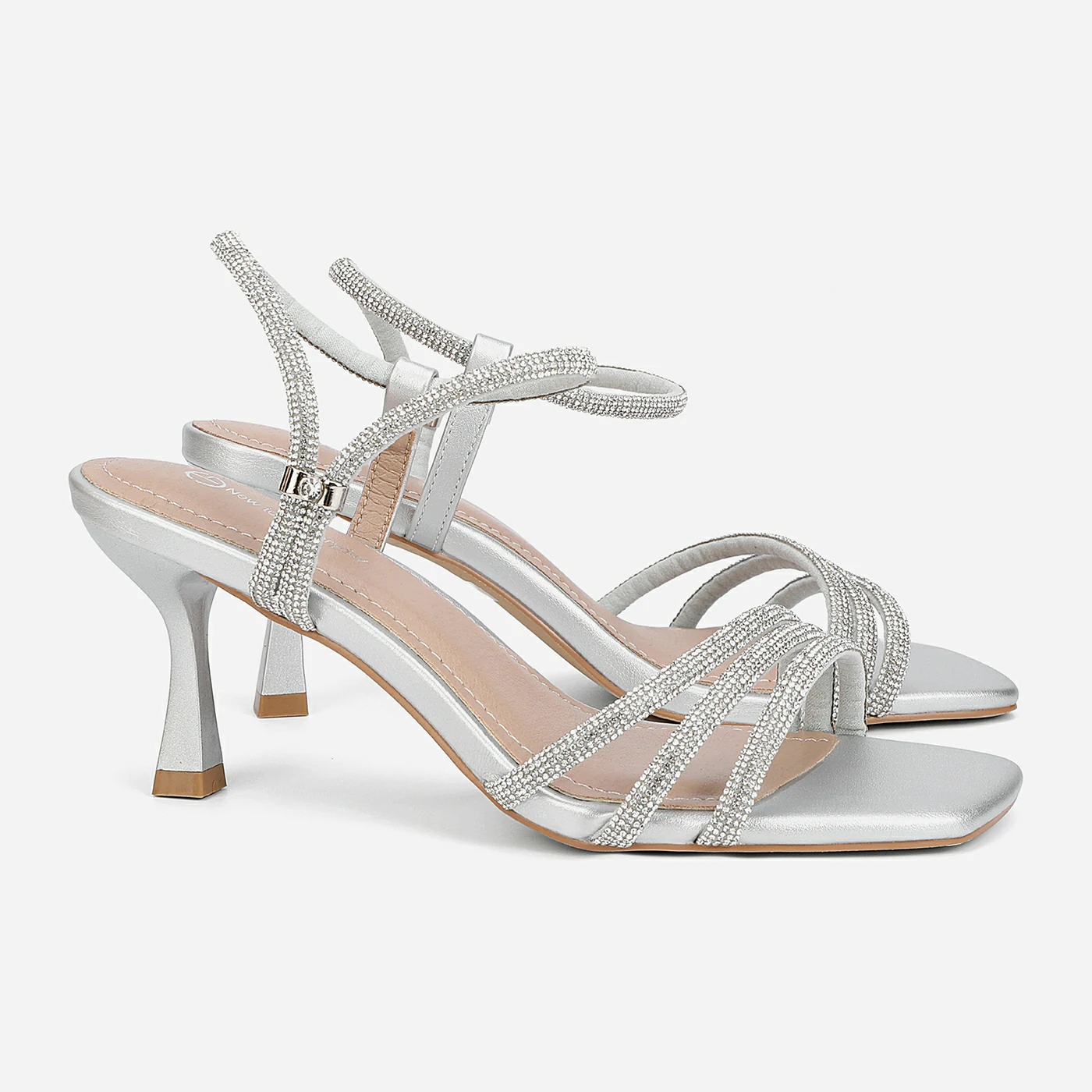 סנדל עקב כסף 36