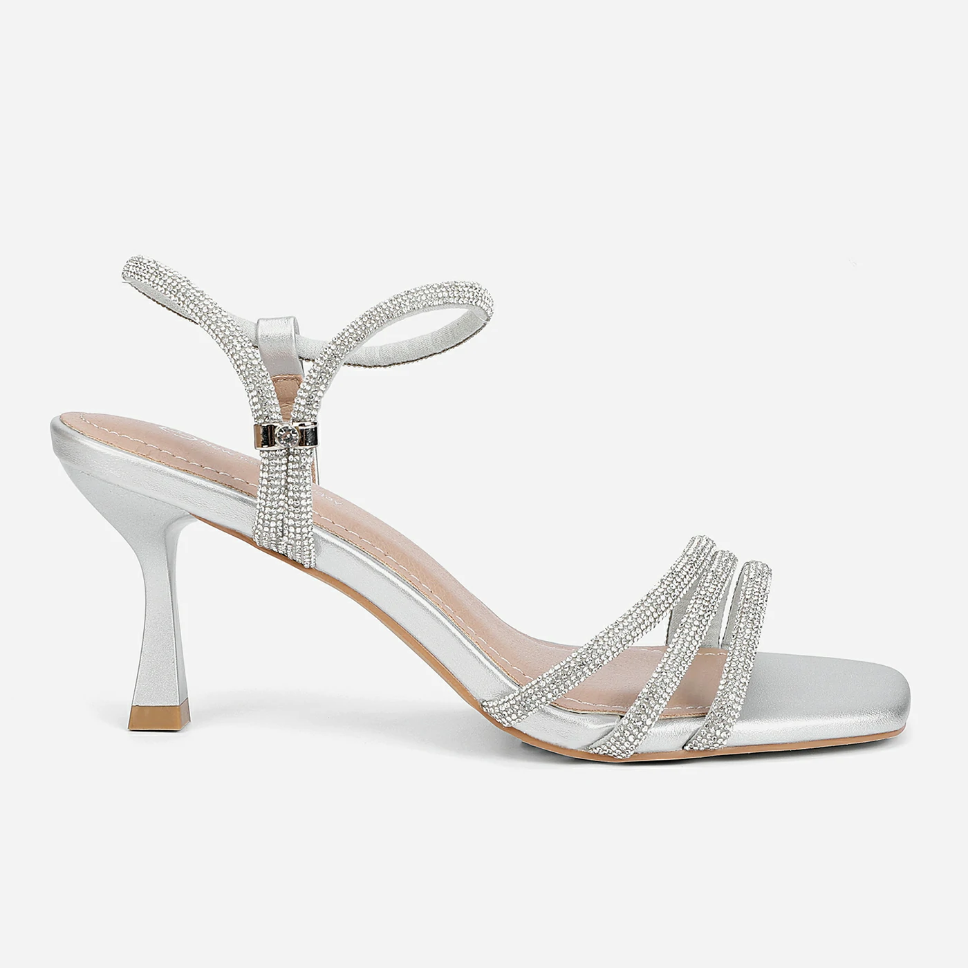 סנדל עקב כסף 36