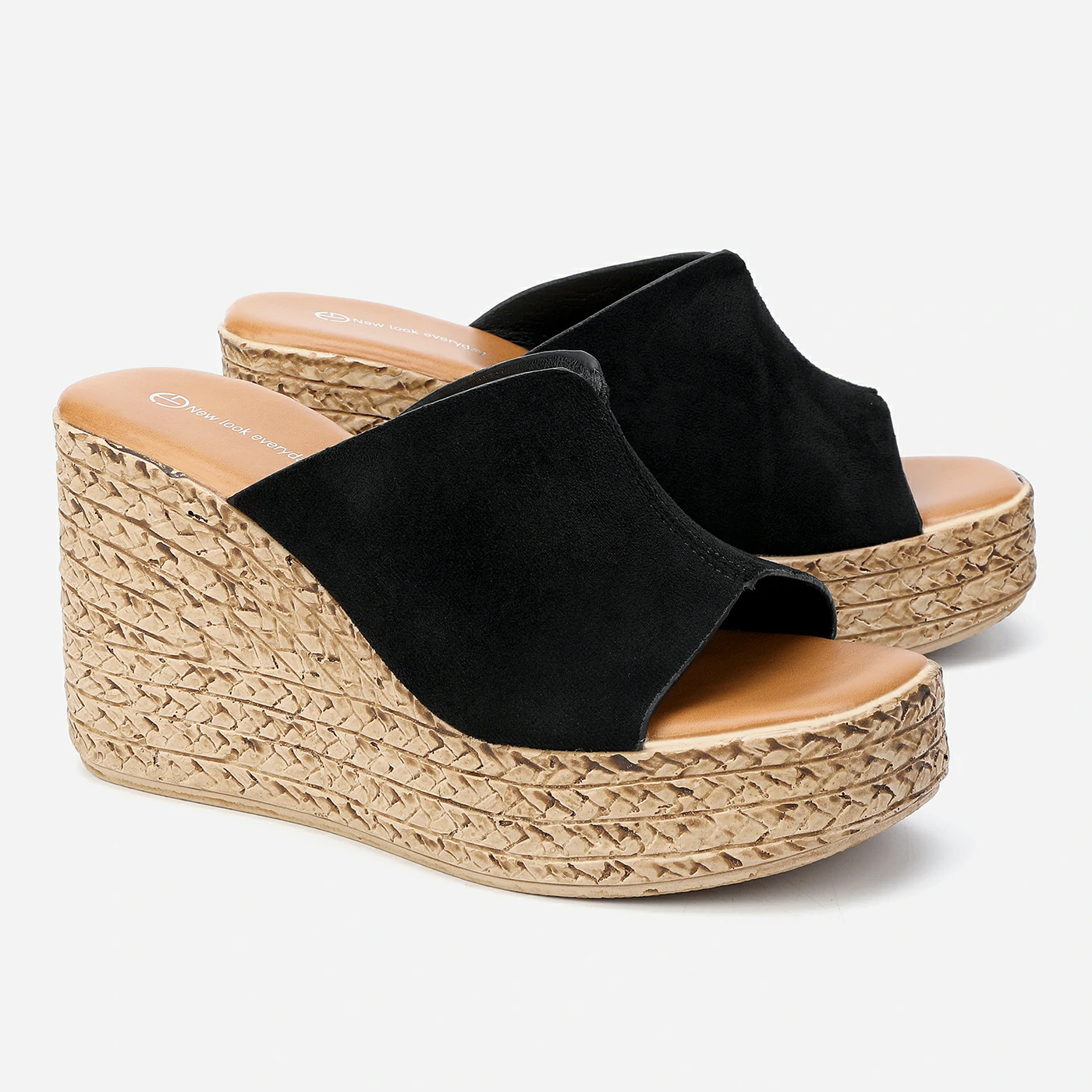 כפכף פלטפורמה שחור 40