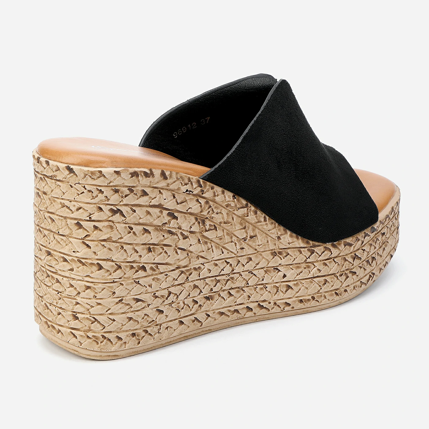 כפכף פלטפורמה שחור 38