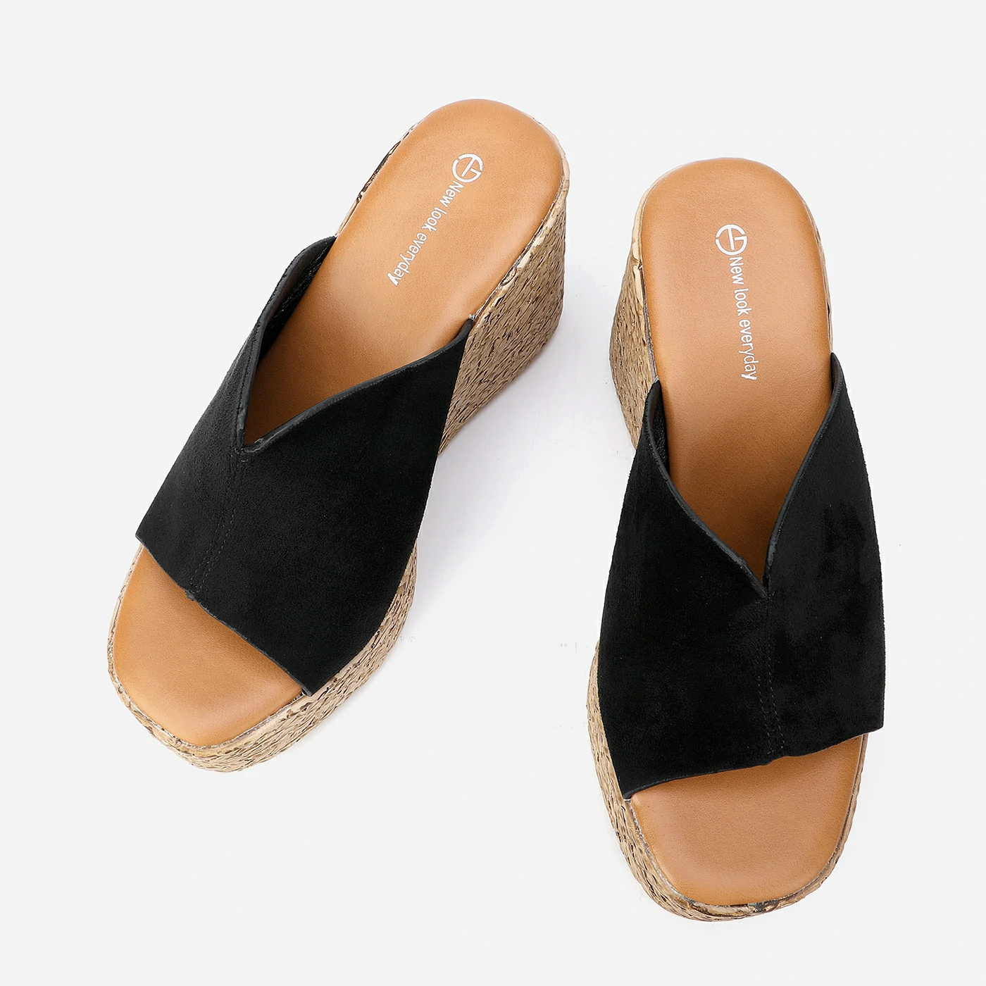 כפכף פלטפורמה שחור 38