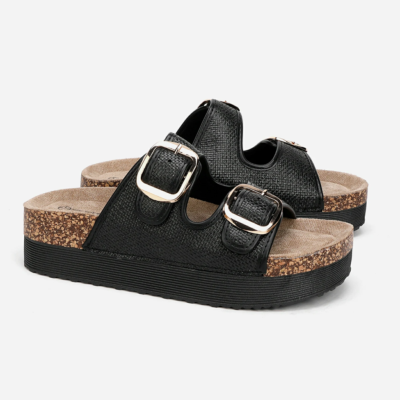 כפכף פלטפורמה שחור 39