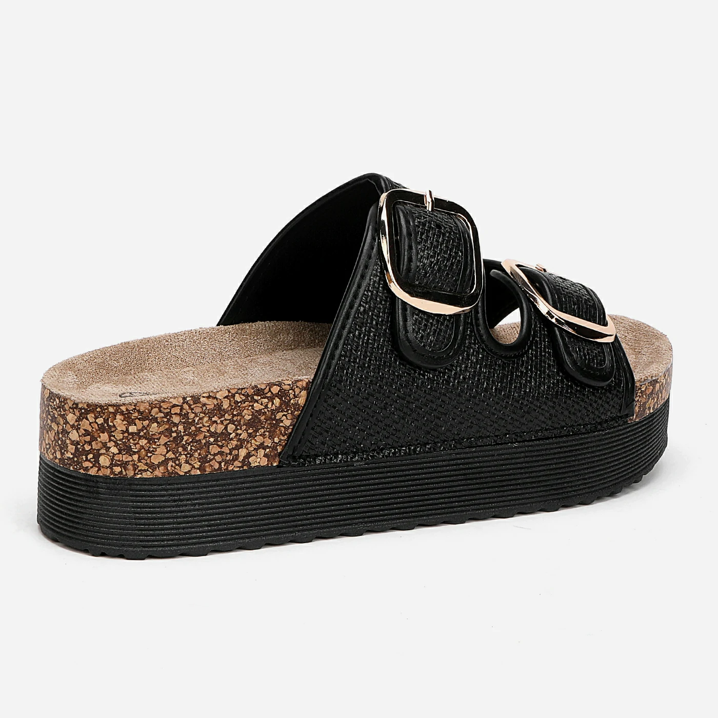 כפכף פלטפורמה שחור 39