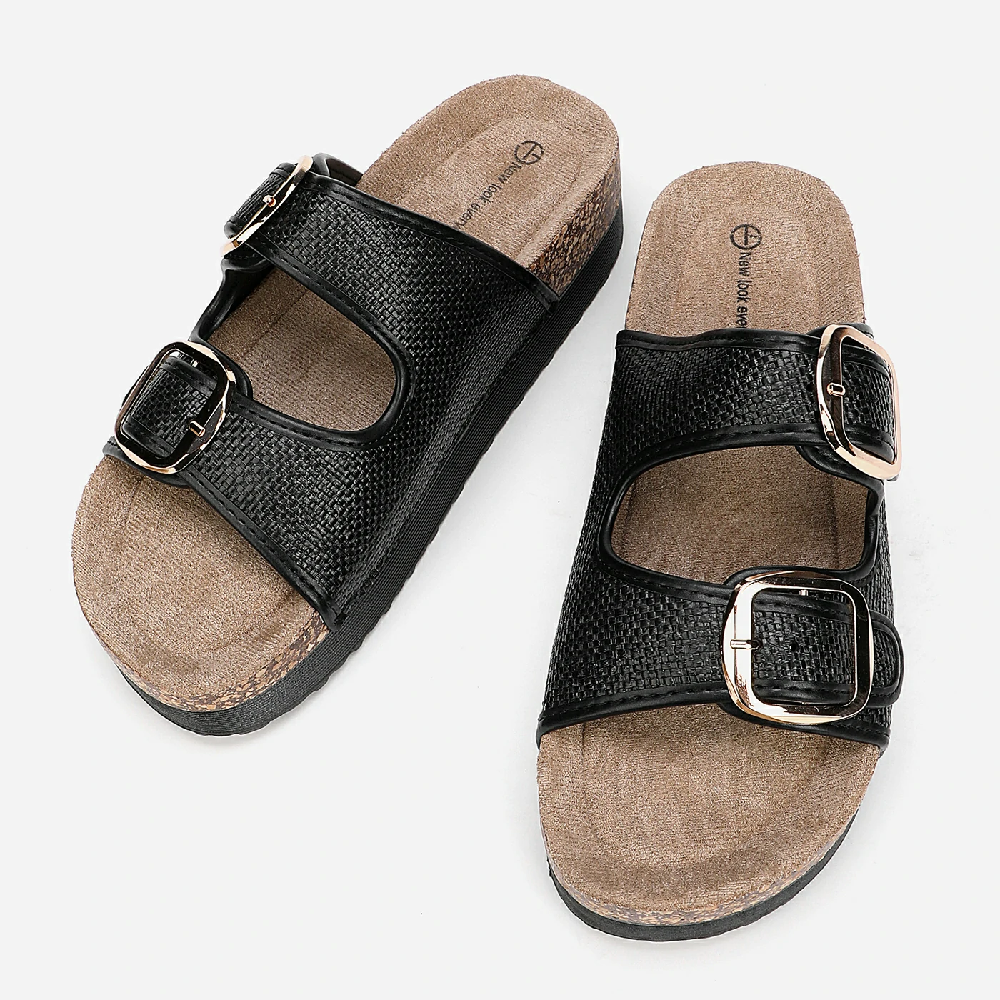 כפכף פלטפורמה שחור 39