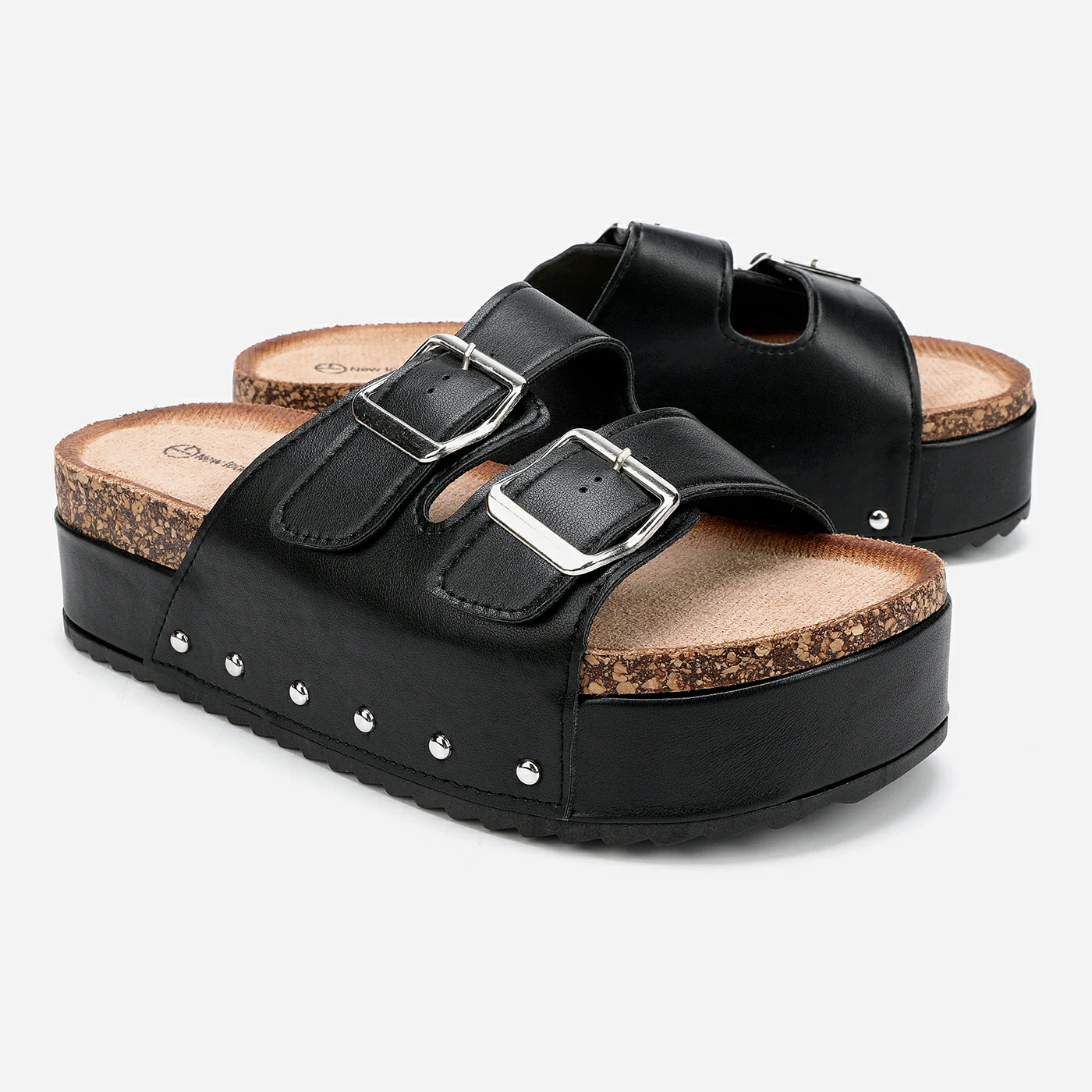 כפכף פלטפורמה שחור 37