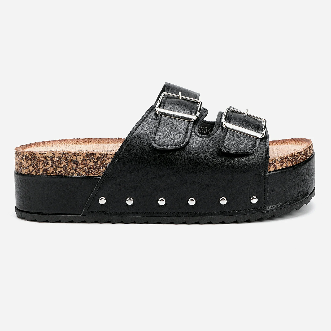 כפכף פלטפורמה שחור 37