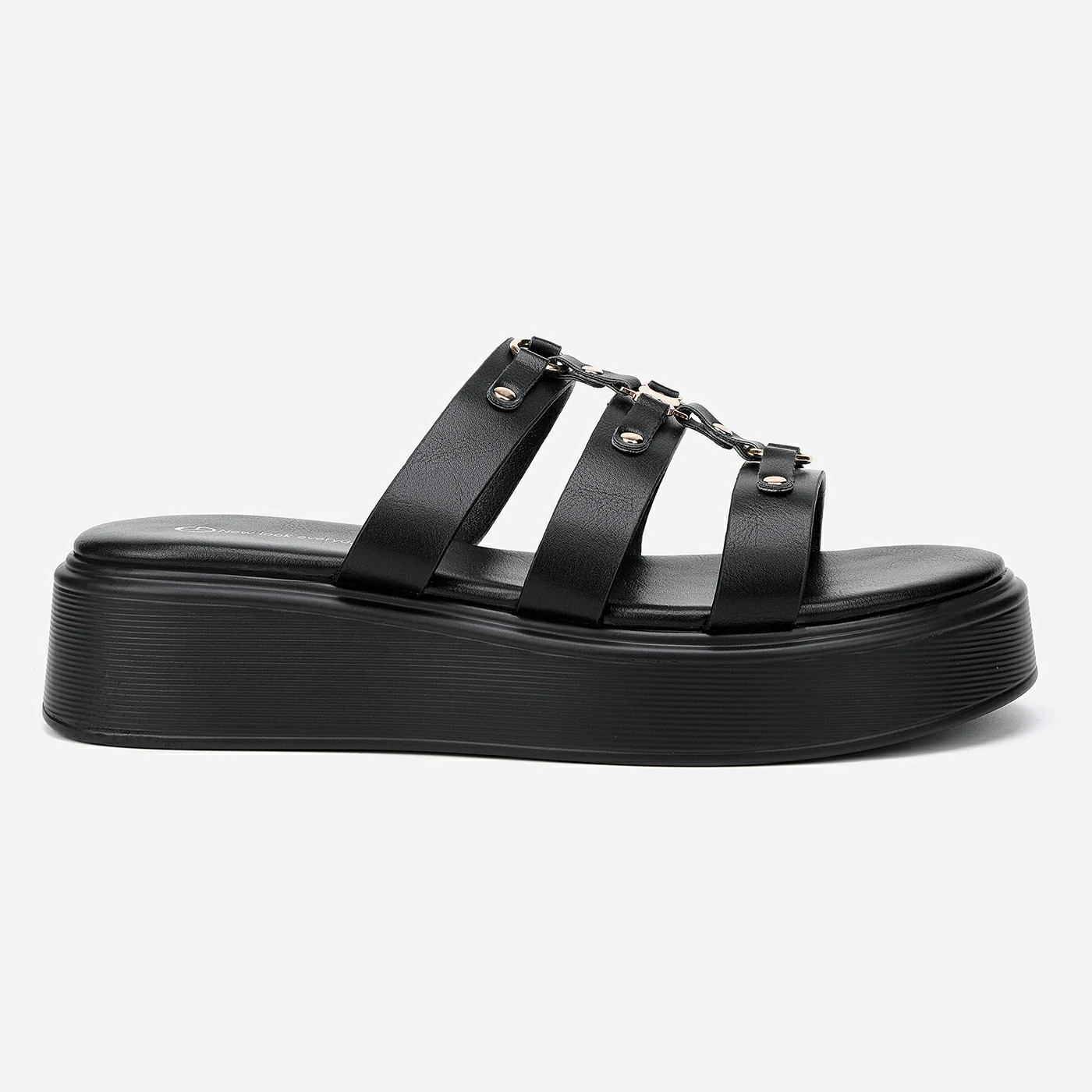 כפכף פלטפורמה שחור 38