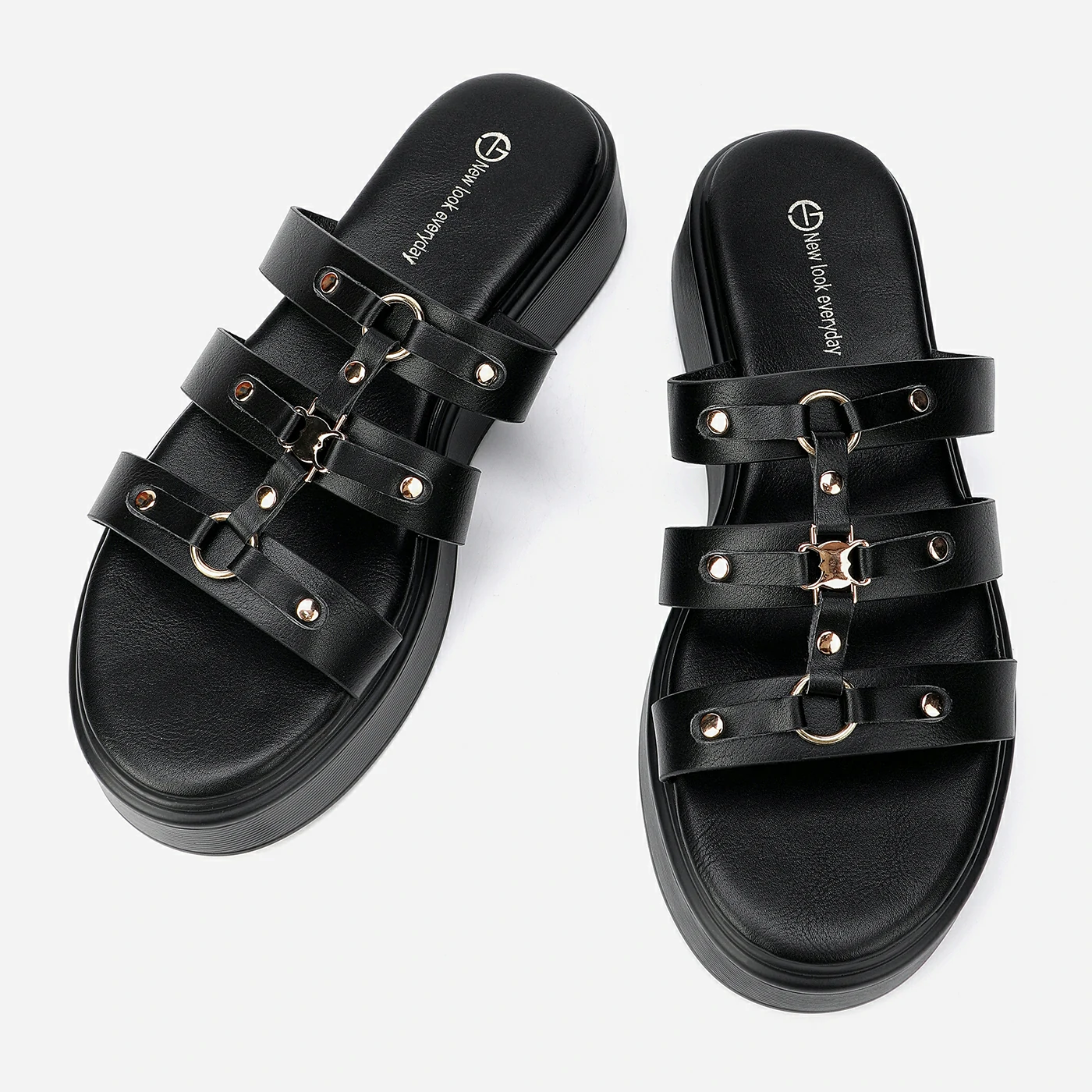 כפכף פלטפורמה שחור 38