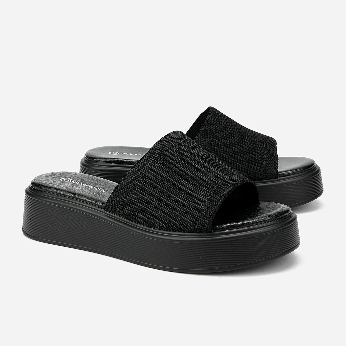 כפכף פלטפורמה שחור 40